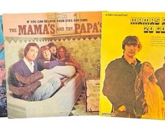Assortment of Vintage FolkRock Vintage LPs The Mamas The Papas