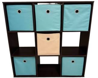9Cube Organizer Shelf with Fabric Storage Bins