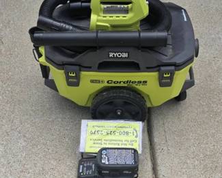 RYOBI ONE 18V Cordless 6Gallon WetDry Vacuum Lot Model P770 Complete Kit with Battery Charg