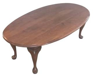 Vintage Stickley Cherry Valley Collection Queen Anne Oval Coffee Table