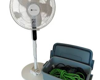 Adjustable Floor Standing Fan With Power Cord Bundle