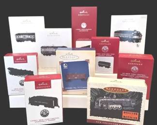 10 Pc. Hallmark Keepsake Lionel Train Die Cast Ornaments NYC Central