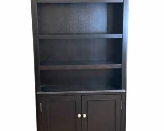 5Shelf Dk BrownBlack Stained Bookcase