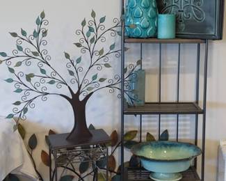 Metal and Teal Decor