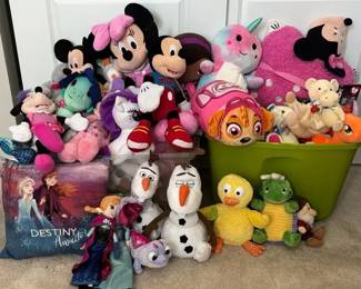 Stuffed Animals Including Many Disney Plush, Ty And More
