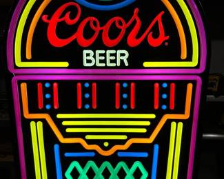01 1987 Coors Jukebox Fluorescent Sign