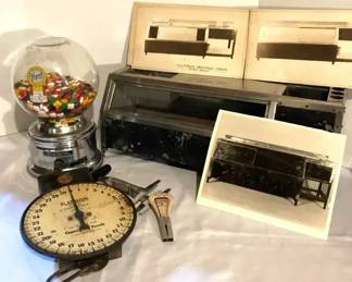 Multiplex Beverage Cooler Small Scale Model, Ford Gum Vending Machine, Handon Dairy Scale Gage, Etc.