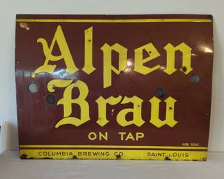 Large Heavy Alpen Brau Sign
