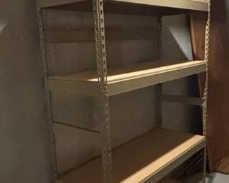Metal and Particle Board Shelving Unit