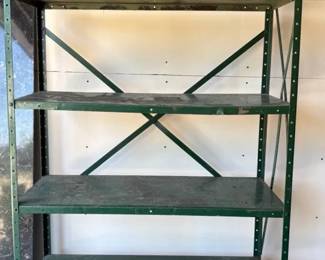Green Metal Shelving Unit