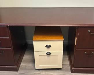 Office Desk and 2 Drawer Rolling File Cabinet