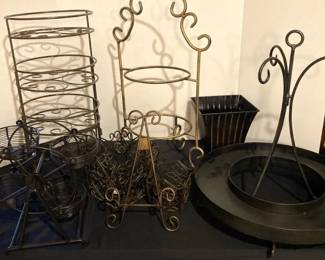 Metal Decor, Countertop Plate Stands, Hanging Pot Rack, Decorative Containers, Cookbook Stand