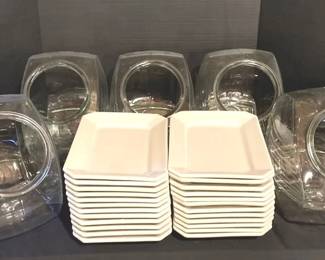Slanted Candy Jars And HALL Rectangular Plates