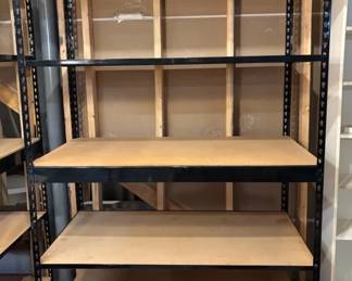 2 Metal And Particle Board Shelving Units