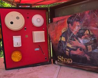 vintage fire alarm salesman smple\