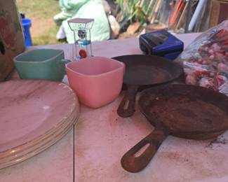 cast iron, fire king