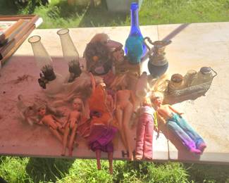 Mini oil lamps, barbie