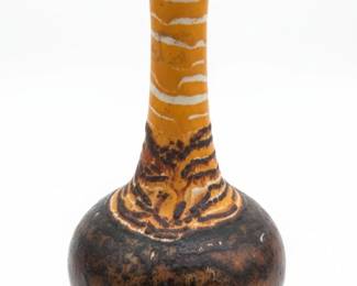 Vintage Gorka Livia Vase with ZebraStripe Neck