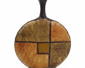 Vintage Mid Century Modern Geometric Ceramic Vase