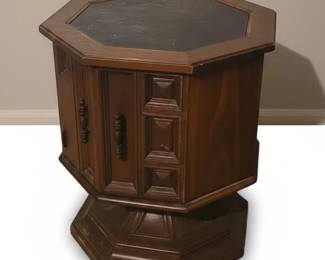 Vintage Drexel Esperanto Hexagonal Storage End Table