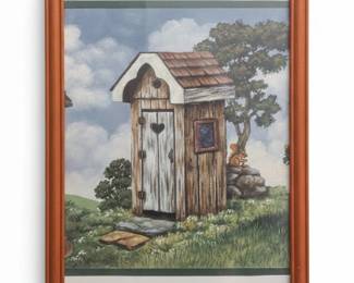 Vintage Outhouse Print by Martha Hinson