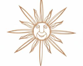 Vintage Rattan Sun Face Wall Decor