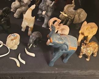 Assorted Decorative Elephant Figurine Collection