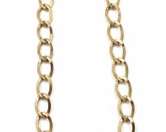 Vintage GoldTone Twisted Oval Link Chain Necklace