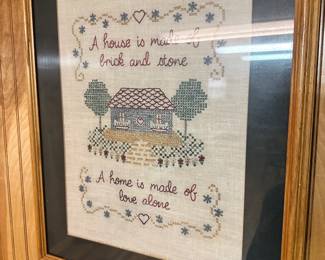 Handmade needle point