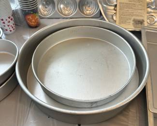 Large round cake pans