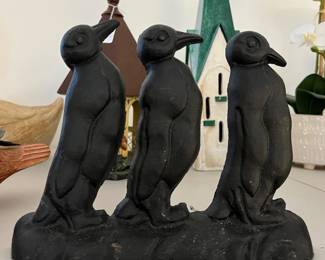 Cast Iron Penguin Door Stop