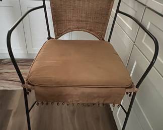 Wicker Back Stool - 1 of 2