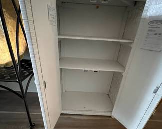 White Wicker cabinet