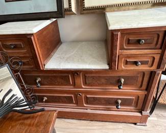 Antique Marble Tpo Dresser