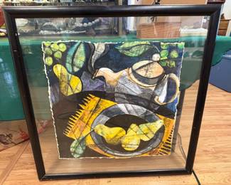 Floated in glass