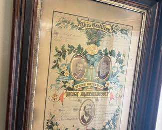 Historical framed artwork
