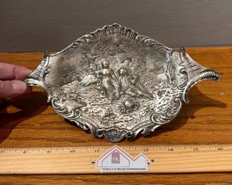 CS7 - $300. French Sterling Tray. Approx 9" x 5". Weighs 118g.