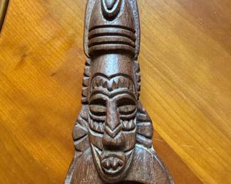 C72 - $25. African Hand Carved Folk art Decorative Scoop. Measures 4" W x 24" Tall
