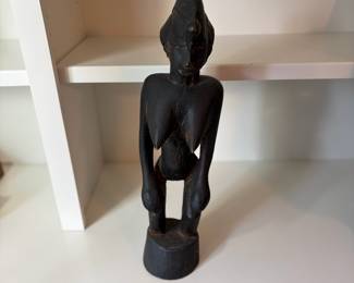C77 - $45. African Senufo Hand Carved Wood Female Fertility Figure. Measures 21.5" Tall