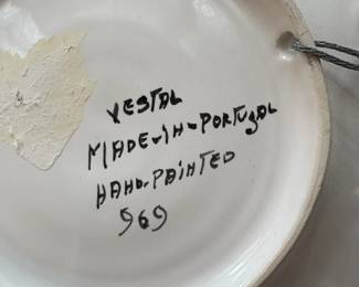 C138- $30. Pair Vestal Plates. Portugal.