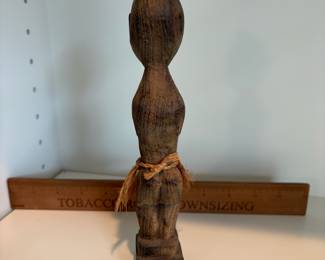 C52 - $10. African Tribal Hand Carved Figure. Measures 8.75" Tall