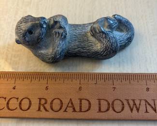 C104 - $10. Wolf Original Sea Otter Soap Stone Sculpture.