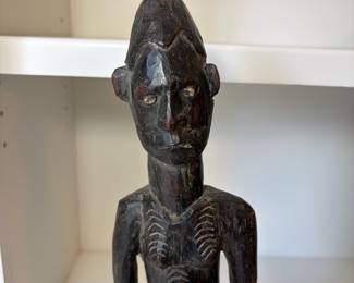 C83 - $25. African Hand Carved Wood Folk Art Man. Measures 16.5" Tall