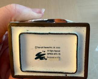 C107 - $10. Enamel on Brass Miniature Teapot.