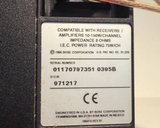 C131 - $100. Bose 301 Series IV Right & Left Speaker