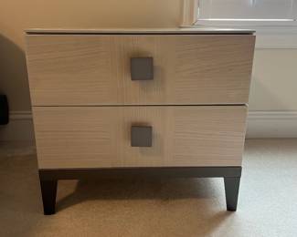 C19 - $225. PAIR of Nightstands from Ambiente Modern Furniture. ALF Italian Designs "Mont Blanc" series. Measures 24" x 19" x 22" tall. All drawers slide - very good, gently used condition.