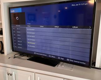 C142 - $250. Samsung 65" Smart TV. UN65J6200. Manufactured Dec. 2015. No issues! It's big and works great! No dead spots on the screen.