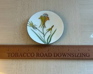 C106 - $20. Enameled Copper Trinket Dish. Signed De Passillé-Sylvestre
