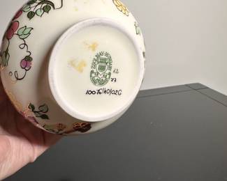 C37 - $20. Zsolnay-Hungary. Hand Painted vase. 6" tall.