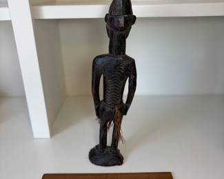 C83 - $25. African Hand Carved Wood Folk Art Man. Measures 16.5" Tall